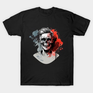 Man's skull colorsplash art T-Shirt